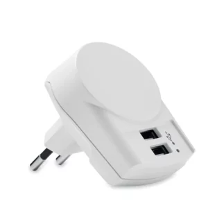 EURO USB CHARGER 2XA – Blanc