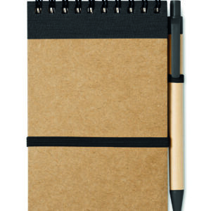 Bloc-notes recyclé et stylo