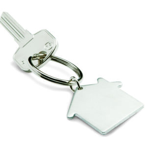 Porte clés métal maison