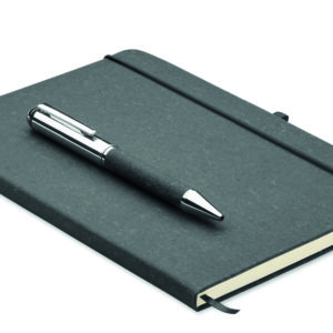 Carnet en cuir recyclé et stylo