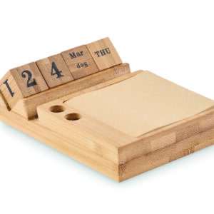 Calendrier de bureau en bambou