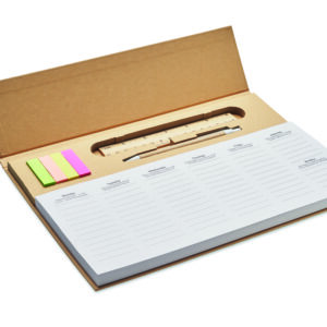 Agenda hebdomadaire de bureau