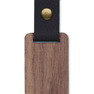 Porte-clés en noyer et PU