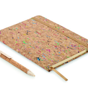 Cahier A5 en liège de couleur