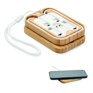 Chargeur sans fil 15W bambou