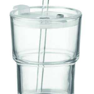 Gobelet verre et paille 400ml