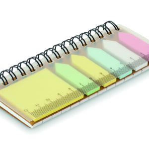 Bloc-notes et marqueurs en PP