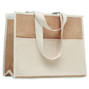 Sac shopping en toile et jute