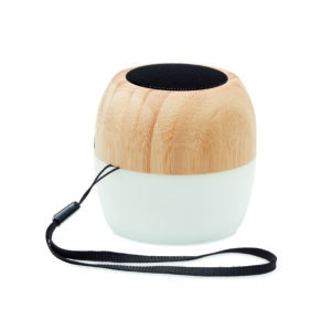 Haut-parleur sans fil en bambou