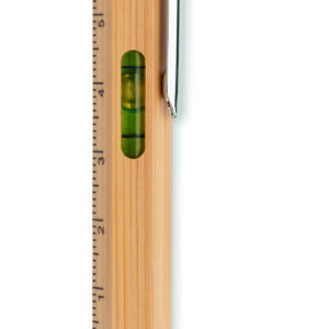Stylo niveau à bulle en bambou