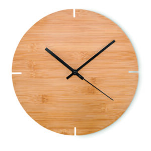 Horloge murale en bambou