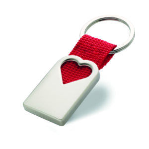 Porte clef coeur en métal