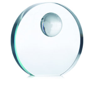 Trophée globe en verre