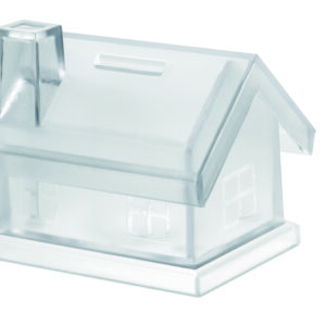 Tirelire maison plastique