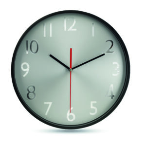 Horloge murale fond argent