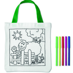 Sac coton à colorier