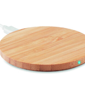 Chargeur sans fil en bambou