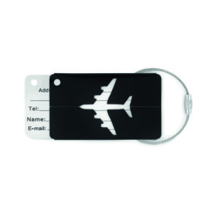 Etiquette à bagage en aluminium
