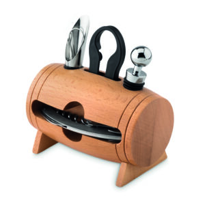 4 accessoires à vin en tonneau