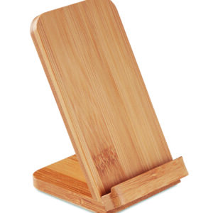 Chargeur sans fil en bambou