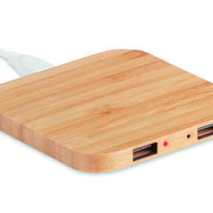 Chargeur  sans fil en bambou