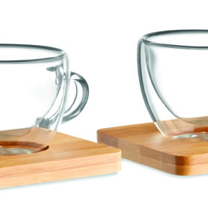 2 verres expresso double paroi